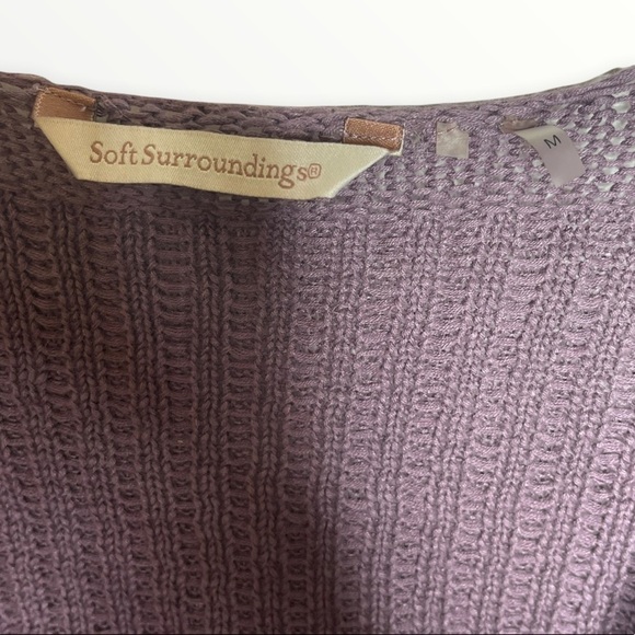 SOFT SURROUNDINGS Purple Wrap Sweater Top, Size Medium - Picture 6 of 8